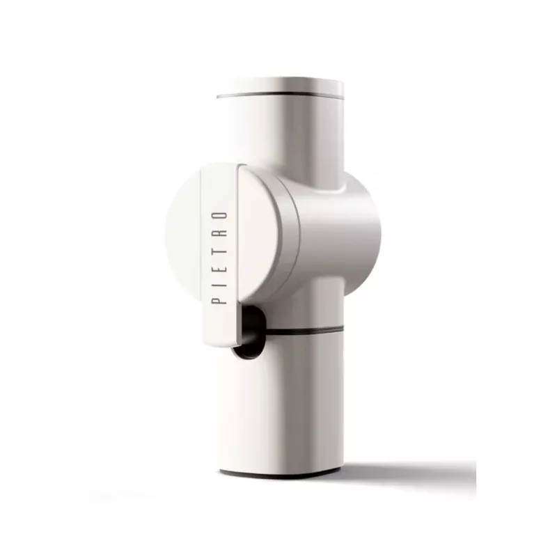 pietro-manual-flat-burr-coffee-grinder-arctic-white Pietro Manual Flat Burr Coffee Grinder (Arctic White)