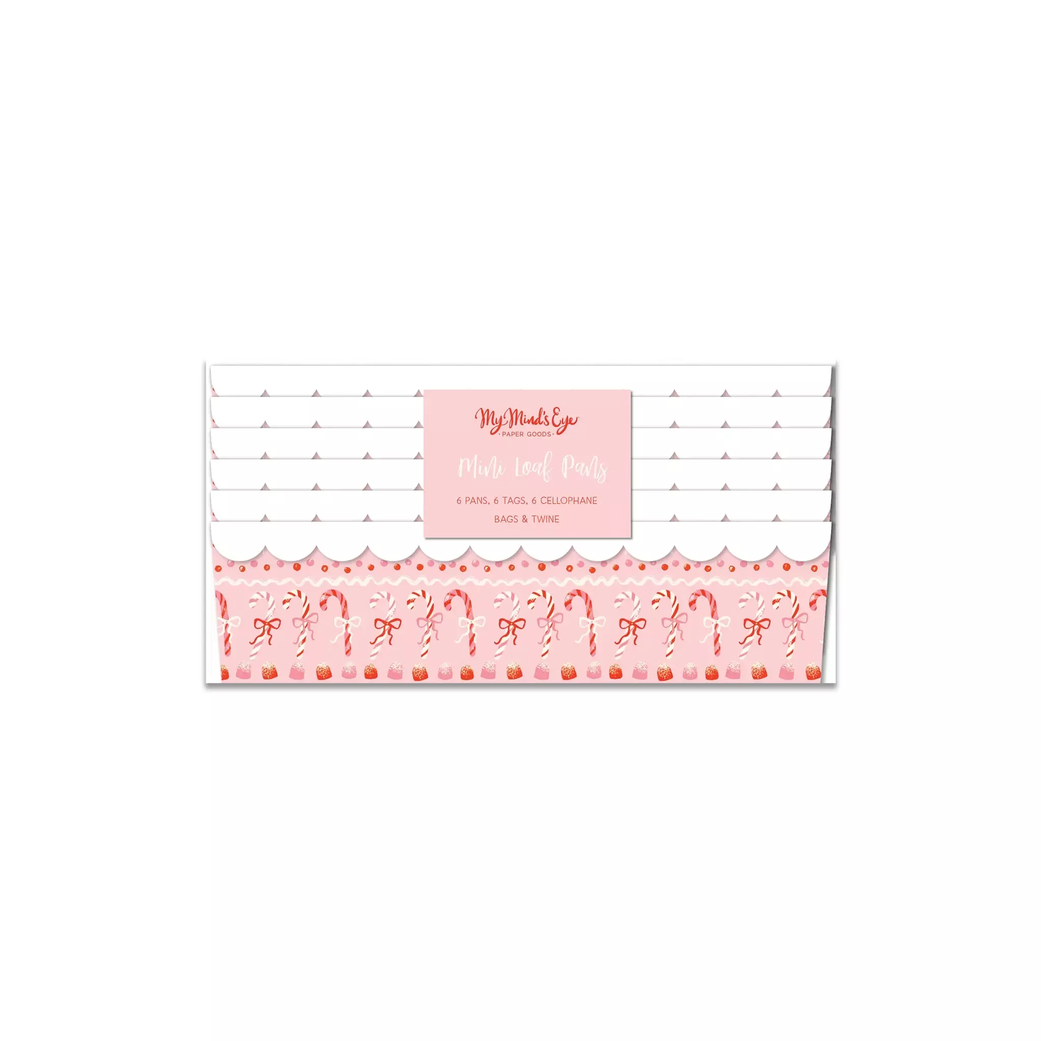 pink-candy-canes-disposable-mini-loaf-pans Pink Candy Canes Disposable Mini Loaf Pans