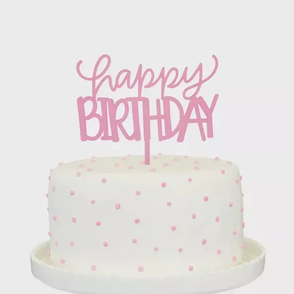 pink-happy-birthday-cake-topper Pink Happy Birthday Cake Topper