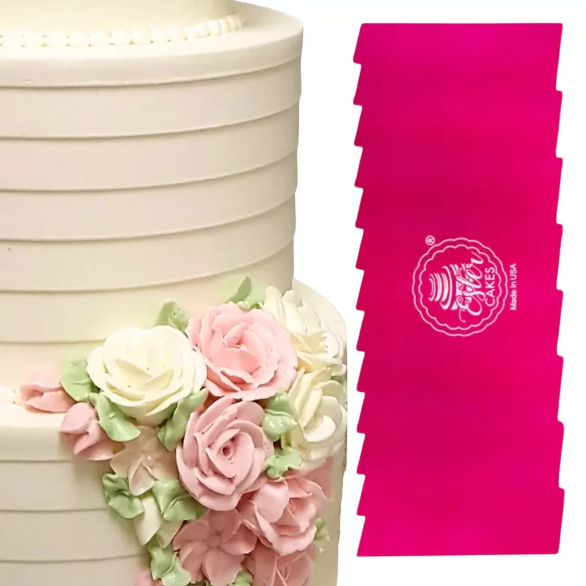 pleated-cake-comb-icing-scraper Pleated Cake Comb Icing Scraper