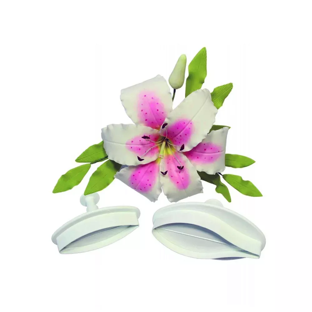 plunger-cutter-set-veined-lily-large Plunger Cutter Set - Veined Lily Large