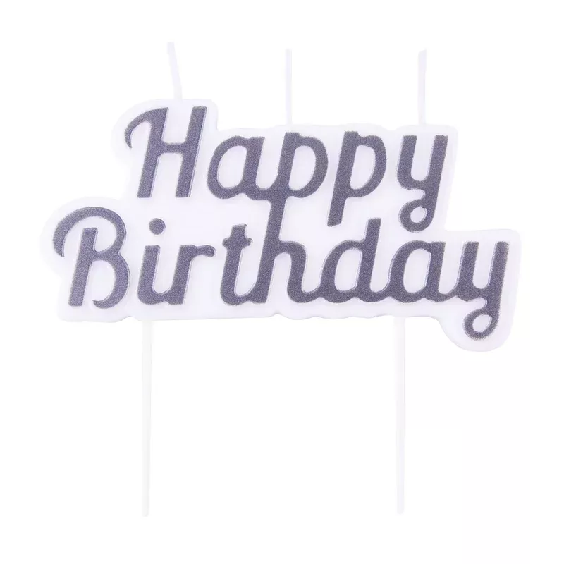 pme-happy-birthday-single-candlesilver PME Happy Birthday Single CandleSilver