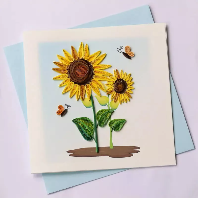 Poppin Paper Cards: Sunflower