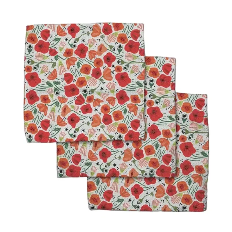 poppy-power-dischcloth-set Poppy Power Dischcloth Set