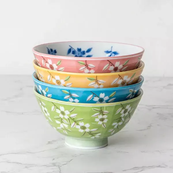 Porcelain Rice Bowl 4.5"Pink