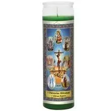 Prayer Candle, 7-Day, African Powers, Green - Case of 12