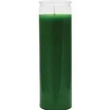 Prayer Candle 7-Day Plain Green - Case of 12