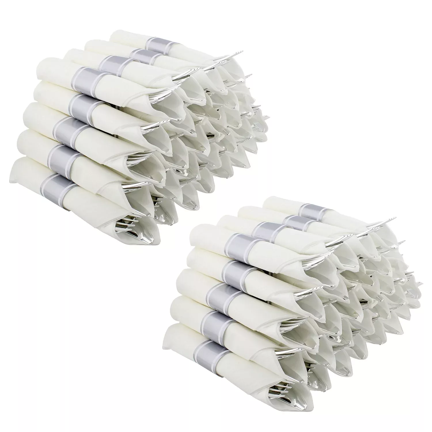 pre-rolled-plastic-cutlery-100ct-silverware-disposable-utensil-set Pre-Rolled Plastic Cutlery - 100ct Silverware Disposable Utensil Set