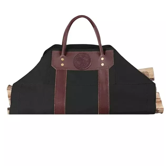 premium-firewood-leather-handle-black-sling Premium Firewood Leather Handle & Black Sling