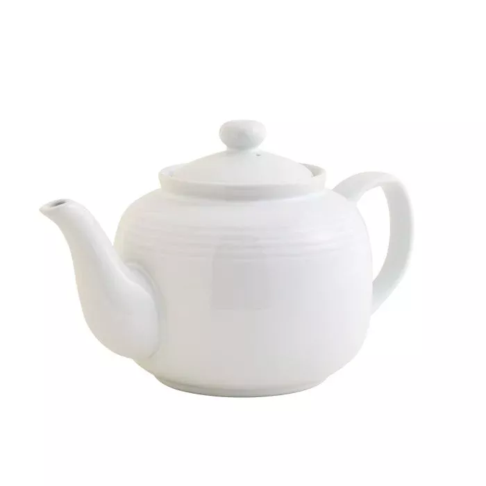 prill-teapot-w-infuser-6-cup-white Prill Teapot w/ Infuser: 6 cup, White