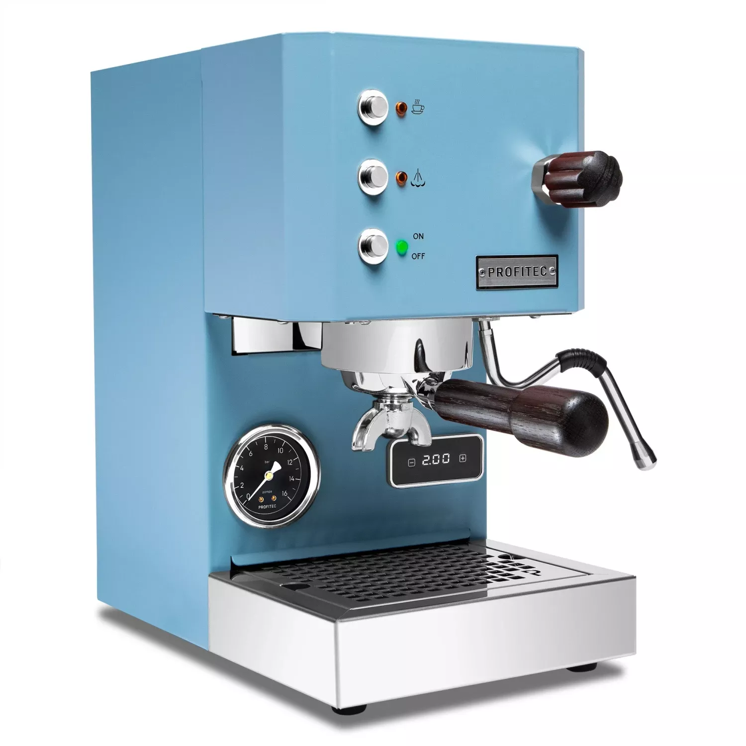 profitec-go-espresso-machine-blue-with-blackened-oak Profitec GO Espresso Machine – Blue With Blackened Oak