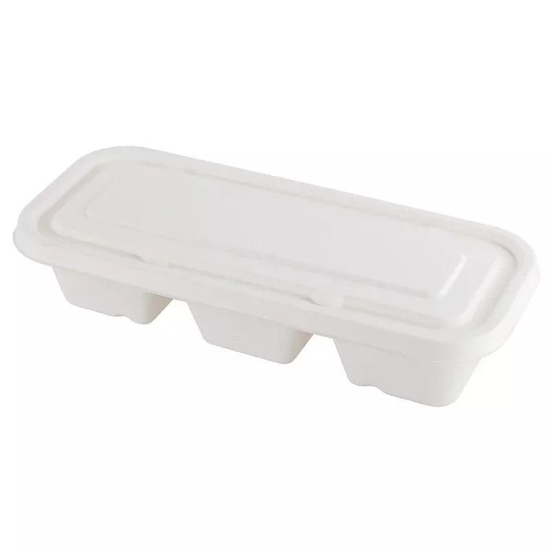 pulp-tek-rectangle-white-sugarcane-bagasse-lid-fits-catering-container-100-count Pulp Tek Rectangle White Sugarcane / Bagasse Lid – Fits Catering Container – 100 count box