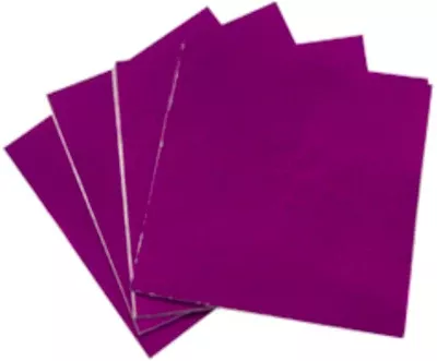 Purple 4" X 4"Foil Squares -- 125 Count