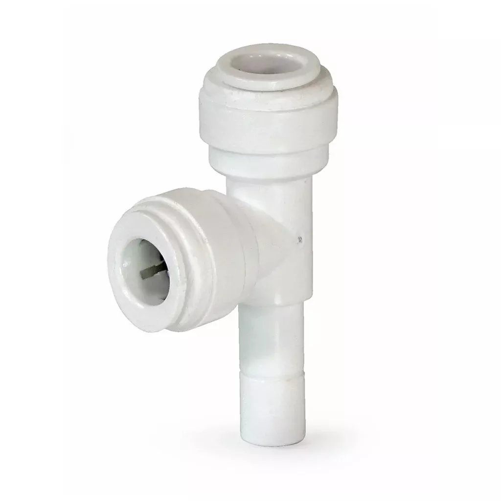 Push Fit 3/8" TUBE Stem Run Tee