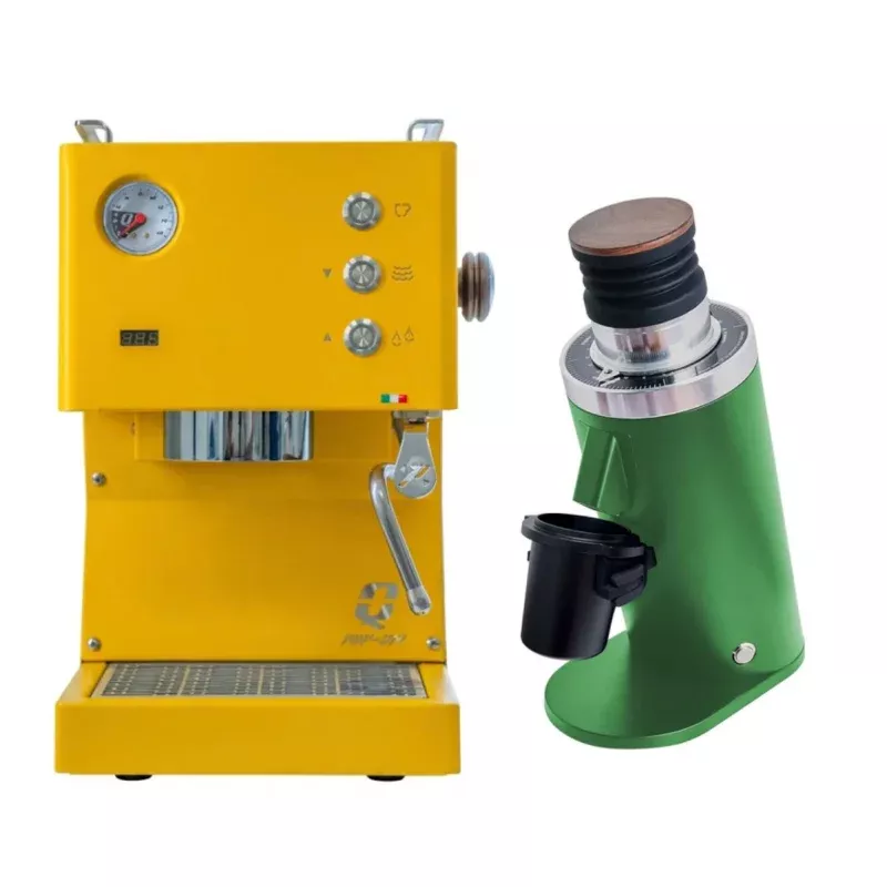 quick-mill-pop-up-yellow-df64-green-espresso-machine-grinder-bundle Quick Mill Pop Up (Yellow) & DF64 (Green) Espresso Machine + Grinder Bundle