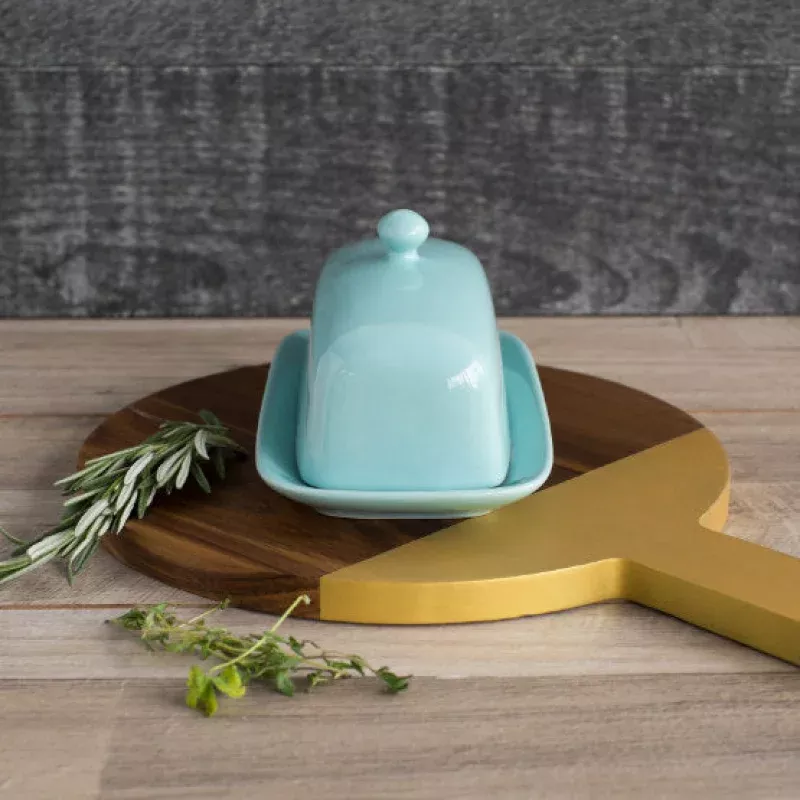 rectangle-eggshell-blue-butter-dish Rectangle Eggshell Blue Butter Dish