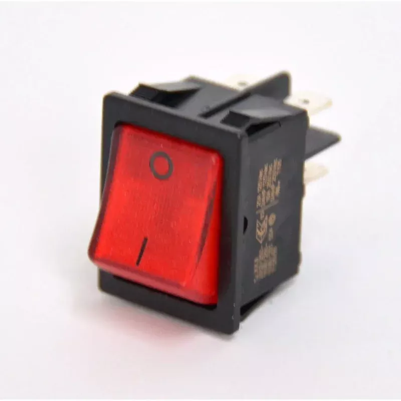 red-bipolar-switch-with-indicator-lamp-button-250v-16a Red Bipolar Switch with Indicator Lamp Button 250v 16a