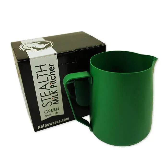 rhinowares-stealth-milk-pitcher-950ml-32oz-green Rhinowares Stealth Milk Pitcher – 950ml/32oz – Green
