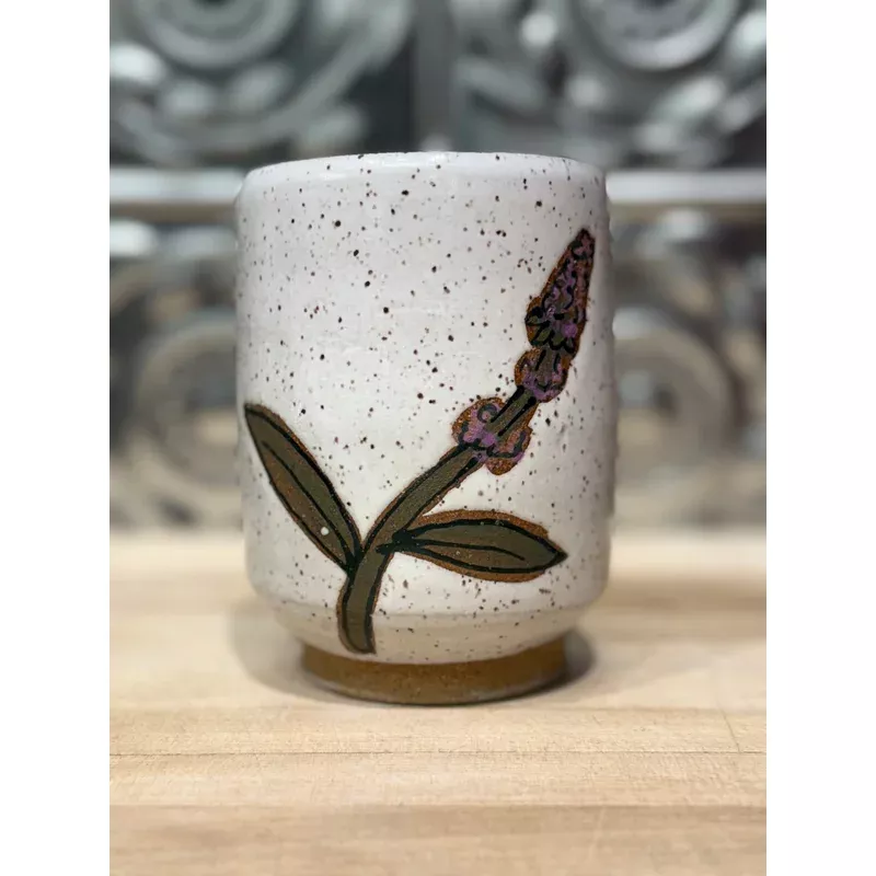 RISING FOREST MUG-LAVENDER ON WHITE