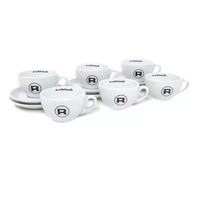 rocket-espresso-6-piece-cappuccino-cup-saucer-set-white Rocket Espresso 6 Piece Cappuccino Cup and Saucer Set – White