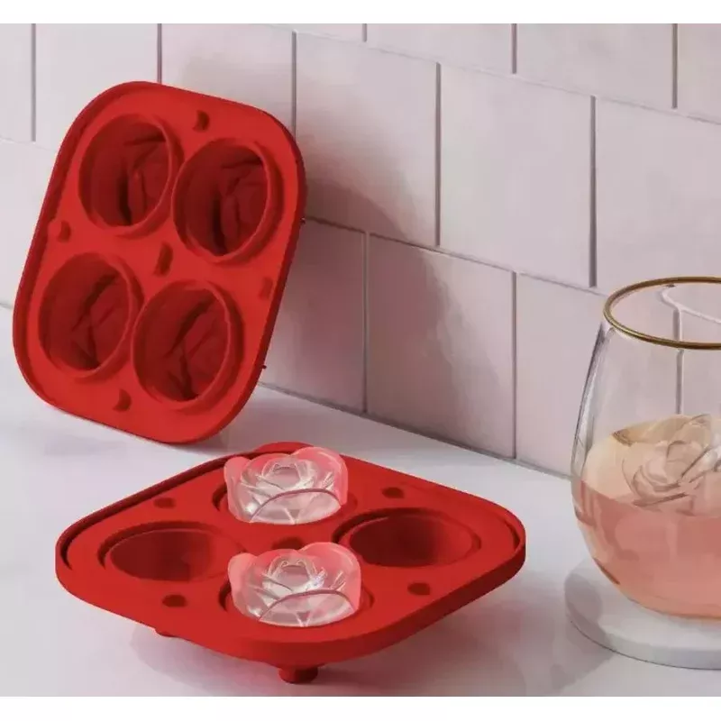 rose-ice-cube-mold-red-see-description Rose Ice Cube Mold Red -(See Description)