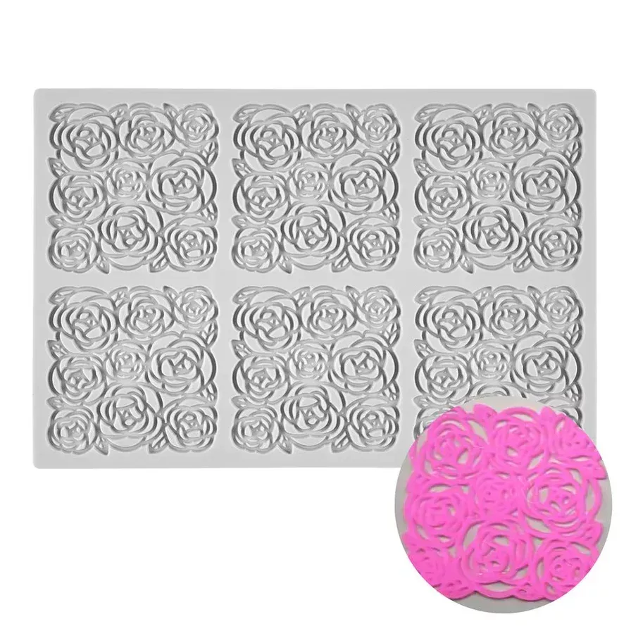 rosette-lace-silicone-fondant-mold Rosette Lace Silicone Fondant Mold