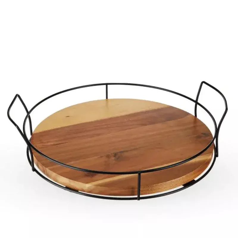 round-acacia-cocktail-tray ROUND ACACIA COCKTAIL TRAY