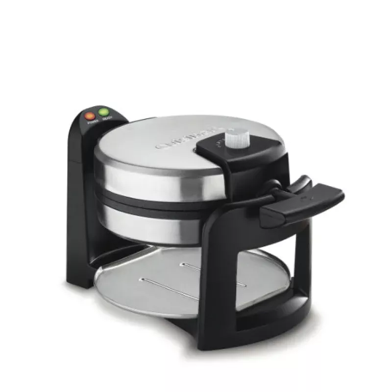 Round Flip Belgian Waffle Maker