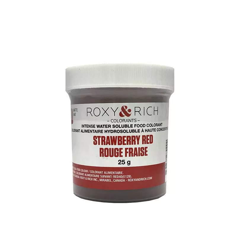 Roxy & Rich - Water Soluble Powdered Color, Strawberry Red - 25 g