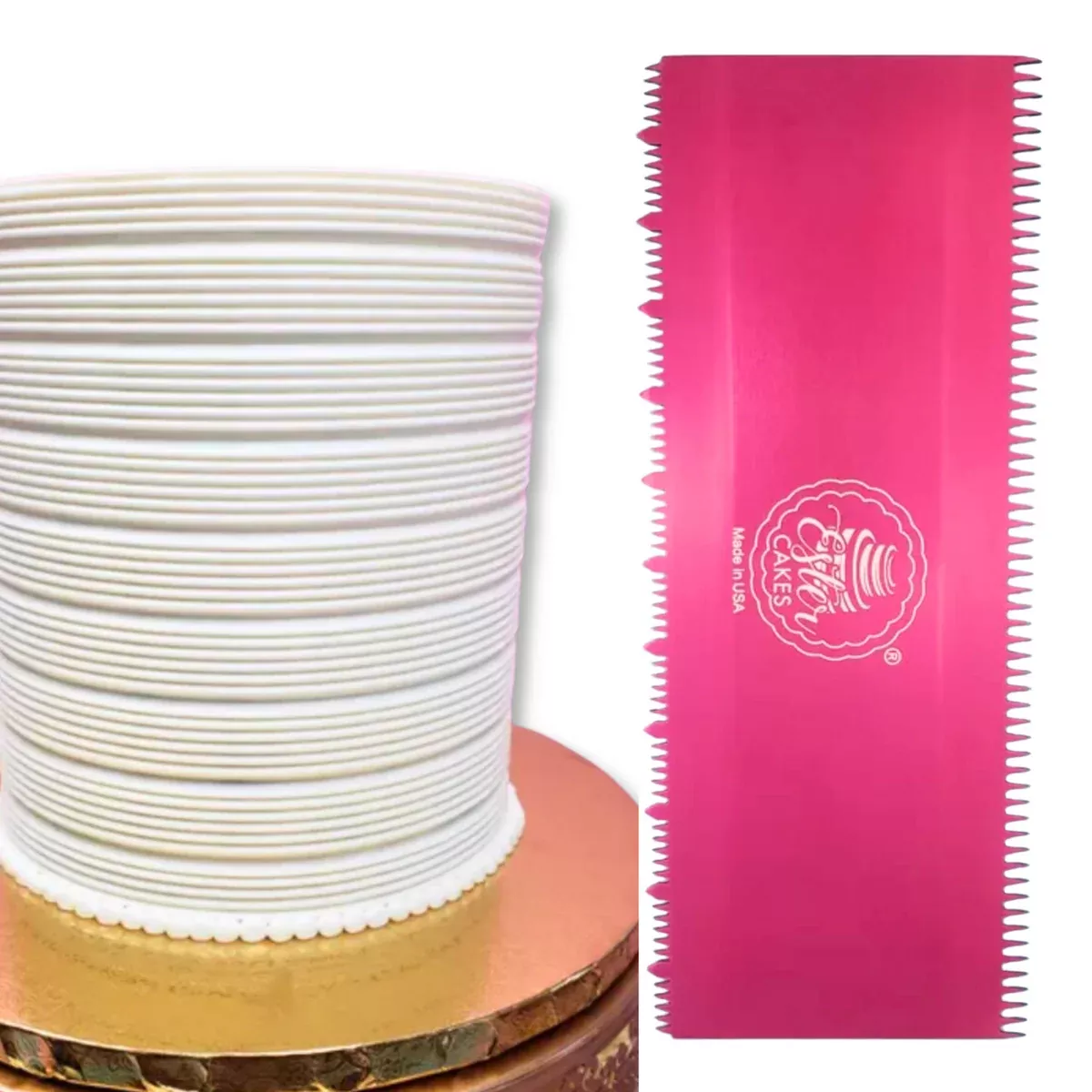 Ruler Cake Comb Icing Scraper