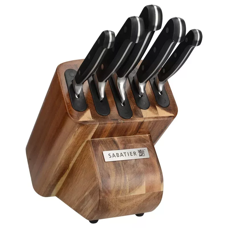 sabatier-edgekeeper-knife-acacia-wood-block-set Sabatier Edgekeeper Knife and Acacia Wood Block Set