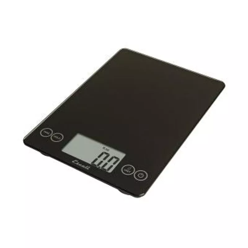San Jamar Glass Digital Scale 15 lb Black