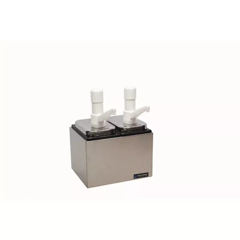 san-jamar-p9712-condiment-pump-service-center-2-pump-silver San Jamar P9712 Condiment Pump Service Center 2-Pump Silver