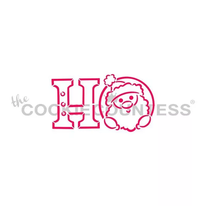 Santa Face Ho Ho Ho Paint Your Own Stencil