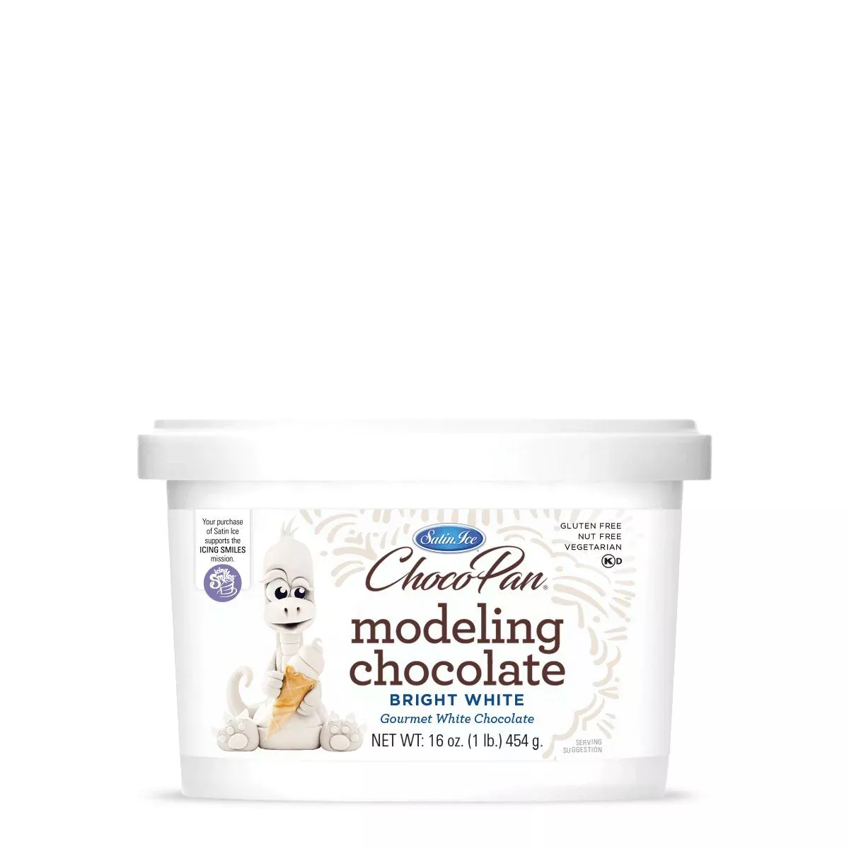 Satin Ice Bright White ChocoPan Modeling Chocolate 1 lb