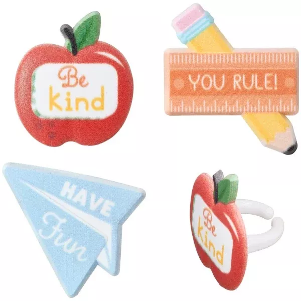 school-rules-cupcake-rings-12-rings School Rules Cupcake Rings - 12 Rings
