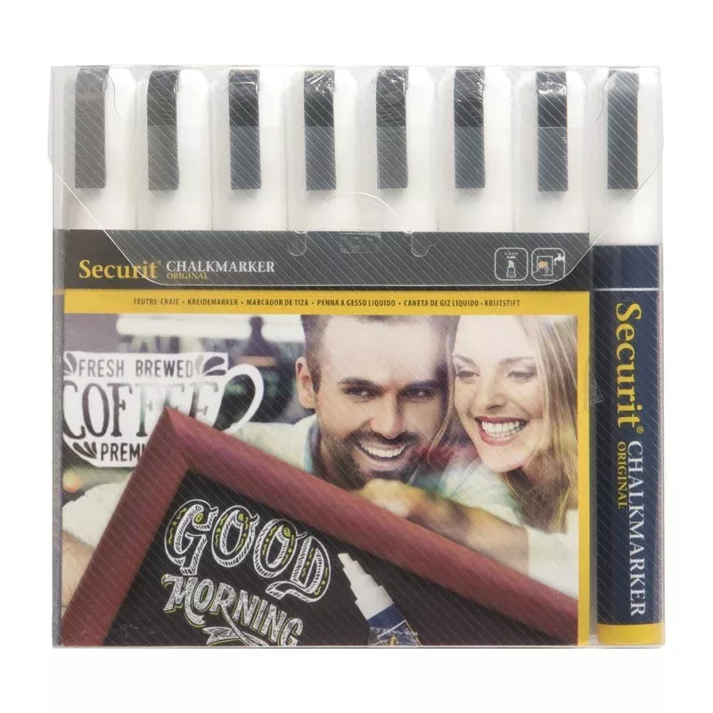 securit-6mm-liquid-chalk-pens-white-pack-8-gf261 Securit 6mm Liquid Chalk Pens White (Pack of 8) – GF261