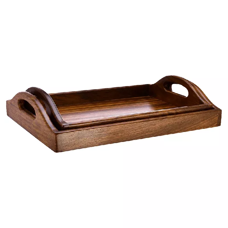 senzo-rectangular-tray-set-2-pieces-wood Senzo – Rectangular Tray Set 2 Pieces – Wood