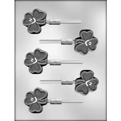 shamrock-smile-lollipop-chocolate-mold Shamrock / Smile Lollipop Chocolate Mold