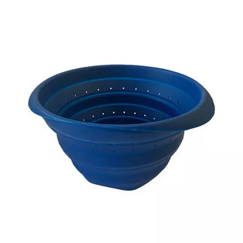 silicone-collapsible-colander-4-qt-blue SILICONE COLLAPSIBLE COLANDER 4 QT BLUE