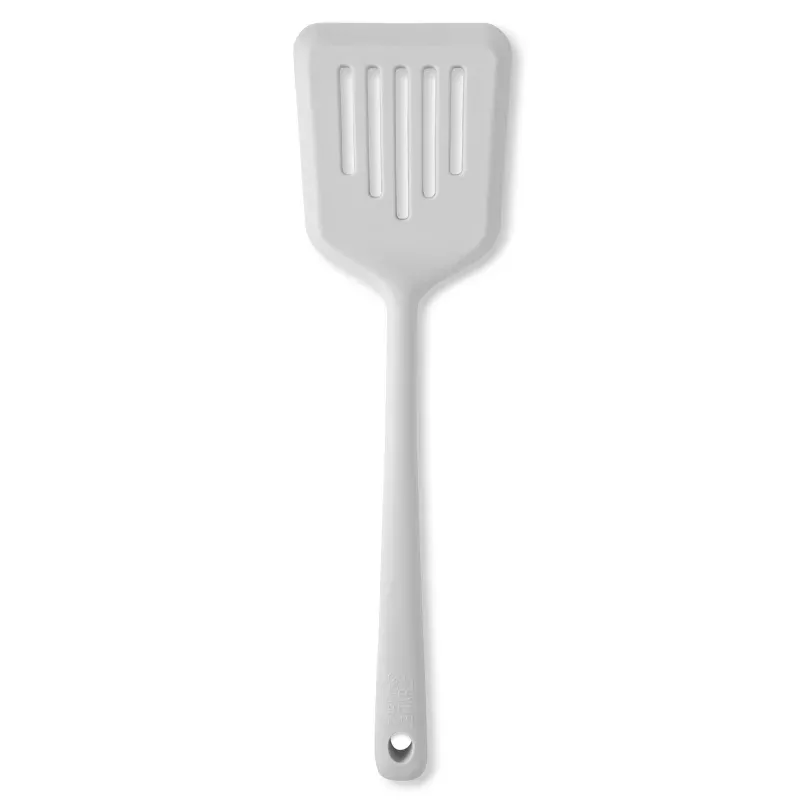 silicone-slotted-turner-gray Silicone Slotted Turner, Gray