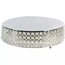 Silver Crystal Cake Stand 18 x 4