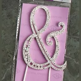 Silver Monogram A Rhinestone Pick