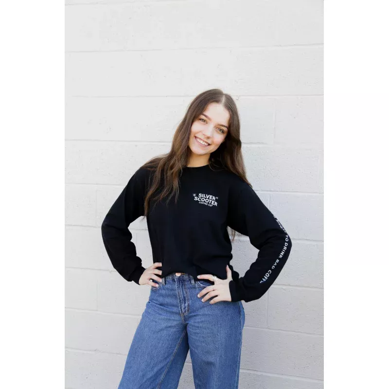 silver-scooter-coffee-co-long-sleeve-shirt-black Silver Scooter Coffee Co. Long Sleeve Shirt – Black
