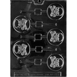 Skull Crossbone Chocolate Lollipop Mold
