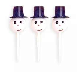 small-snowman-head-cupcake-picks-12-picks-per-package Small Snowman Head Cupcake Picks -12 Picks per Package