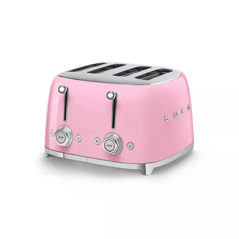 smeg-retro-style-4-slice-toaster-tsf03pkus-pink Smeg Retro-Style 4-Slice Toaster TSF03PKUS (Pink)