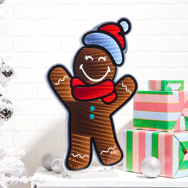 smileyworld-gingerbread-man-led-infinity-light SmileyWorld Gingerbread Man LED Infinity Light