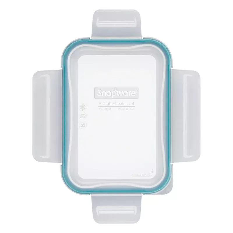 snapware-total-solution-medium-rectangle-plastic-lid-with-green-seal Snapware Total Solution Medium Rectangle Plastic Lid with Green Seal