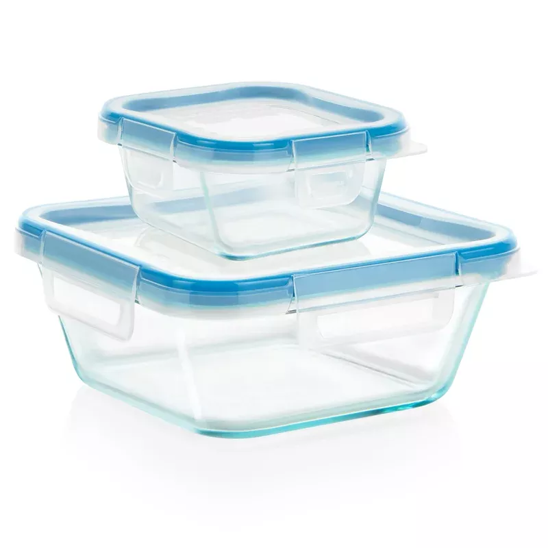 snapware-total-solution-pyrex-glass-4-piece-square-food-storage-value-pack Snapware Total Solution Pyrex Glass 4-piece Square Food Storage Value Pack